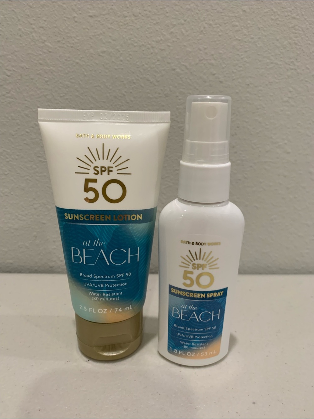 Bath & Body Works: Travel-Size At The Beach Sunscreen Spray & Sunscreen Lotion